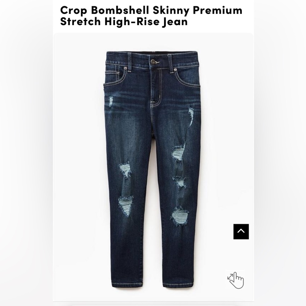 Crop Bombshell Skinny Premium Stretch High-Rise Jean size 18